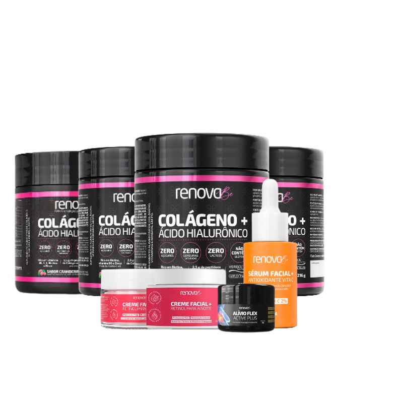 4 Colágeno Verisol® + 2 Creme Facial + 1 Retinol + 1 Balm de dores (Cópia)