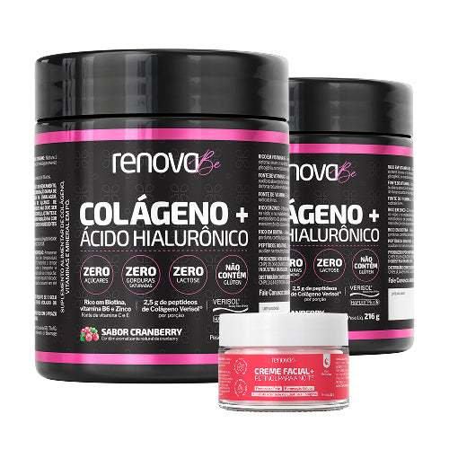 2 Colágeno Verisol® + 1 Creme Facial