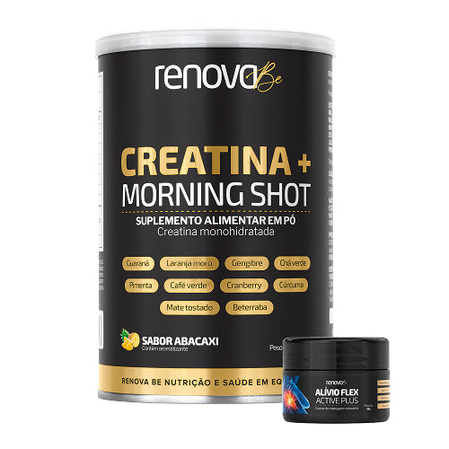 1 Creatina Morning Shot + 1 Balm de Dores