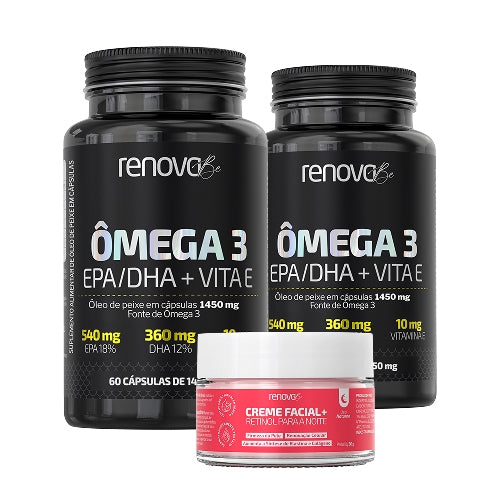 2 Ômega 3 + 1 Creme Retinol