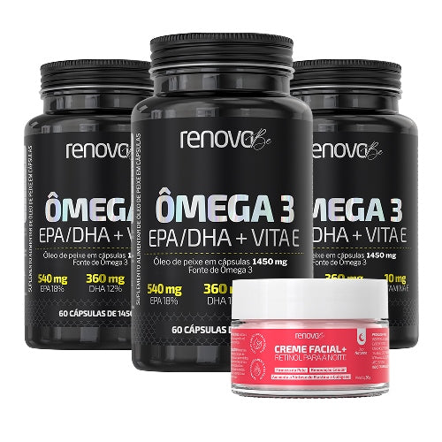 3 Ômega 3 + 1 Creme Retinol