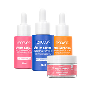 3 Séruns Faciais + 1 Creme