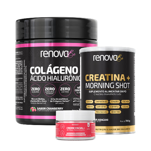 Kit Colágeno Verisol® + Creatina + Creme Retinol