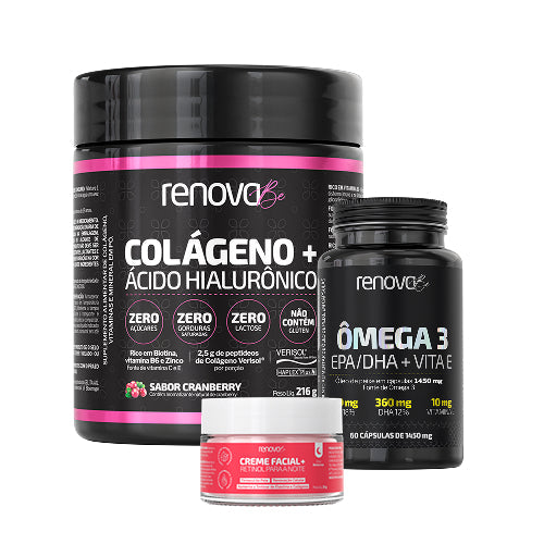 Kit Colágeno Verisol® + Ômega 3 Meg-3 + Retinol